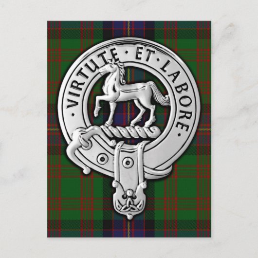 Clan Cochrane Crest & Tartan Briefkaart (Voorkant)