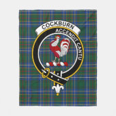 Clan Cockburn Ancient Tartan Pset Fleece Deken (Voorkant)