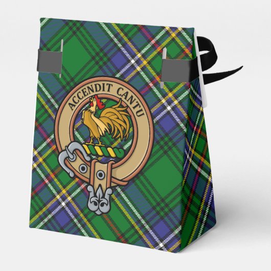 Clan Cockburn Crest over Tartan Bedankdoosjes (Achterkant)