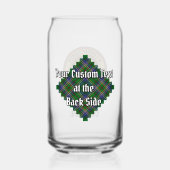 Clan Cockburn Crest over Tartan Blikvorm Glas (Achterkant)