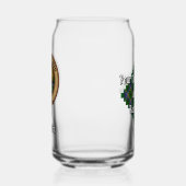 Clan Cockburn Crest over Tartan Blikvorm Glas (Links)
