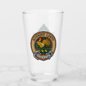 Clan Cockburn Crest over Tartan Glas (Voorkant)