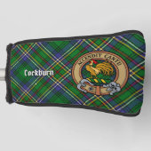 Clan Cockburn Crest over Tartan Golfheadcover (Voorkant)