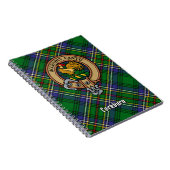 Clan Cockburn Crest over Tartan Notitieboek (Rechterzijde)