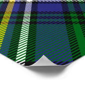Clan Cockburn Crest over Tartan Poster (Hoek)