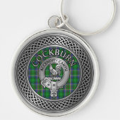 Clan Cockburn Crest & Tartan Knot Sleutelhanger (Voorkant)