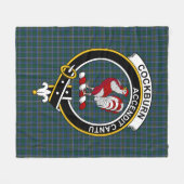 Clan Cockburn Tartan Pset Fleece Deken (Voorkant (Horizontaal))