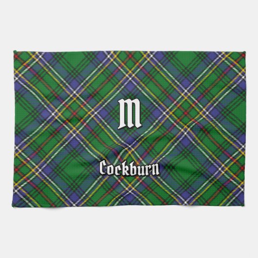 Clan Cockburn Tartan Theedoek (Horizontaal)