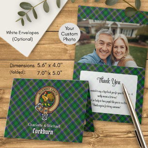 Clan Cockburn Wapen over Tartan