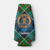 Clan Colquhoun Crest over Tartan Flesjeskoeler (Voorkant)