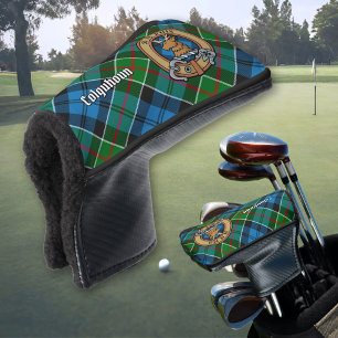Clan Colquhoun Crest over Tartan Golfheadcover