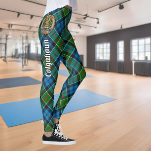 Clan Colquhoun Crest over Tartan Leggings