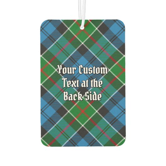 Clan Colquhoun Crest over Tartan Luchtverfrisser (Achterkant)