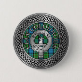 Clan Colquhoun Crest & Tartan Knot Ronde Button 5,7 Cm (Voorkant)