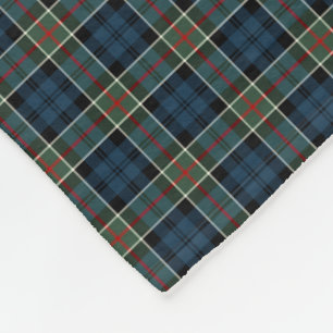 Clan Colquhoun Navy Blue en Red Tartan Fleece Deken
