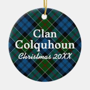 Clan Colquhoun Scottish Tartan Keramisch Ornament