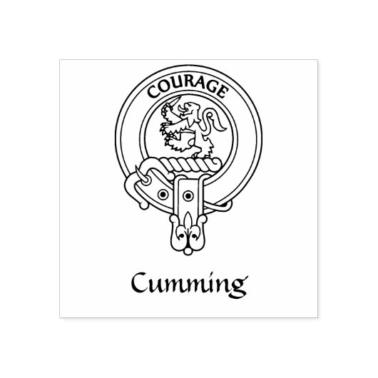 Clan Comyn | Cumming Crest Rubberstempel (Afrduk)