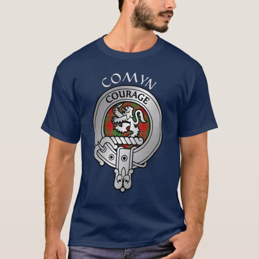 Clan Comyn | Cumming Crest & Tartan T-shirt (Voorkant)