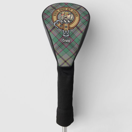 Clan Craig Crest Golf Head Hoesje Golfheadcover (Voorkant)