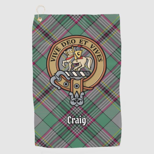 Clan Craig Crest Golf Towel Golfhanddoek (Voorkant)