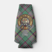 Clan Craig Crest over Tartan Flesjeskoeler (Voorkant)