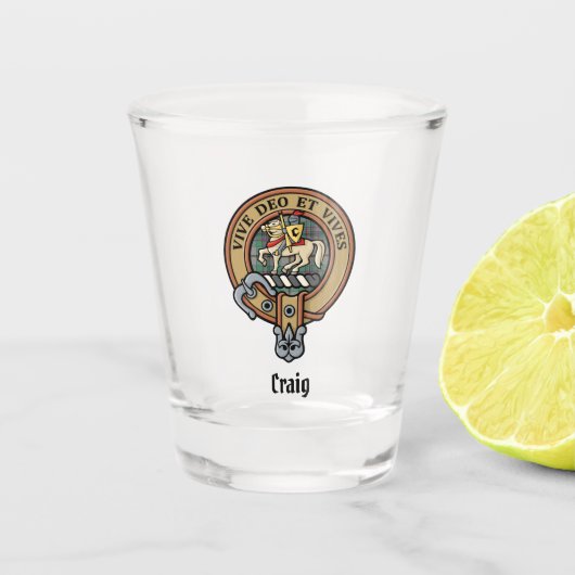 Clan Craig Crest Shot Glass Shot Glas (Voorkant)