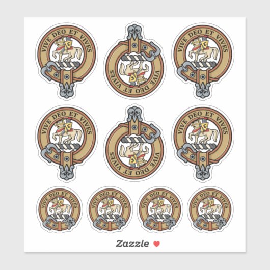 Clan Craig Crest Sticker Set (Vel)