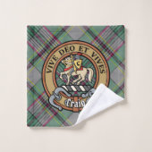 Clan Craig Crest sur Tartan (Gant de toilette)