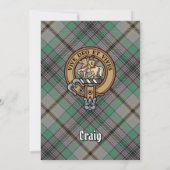 Clan Craig Crest Uitnodiging (Achterkant)