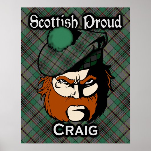 Clan Craig Scottish Tartan Poster (Voorkant)