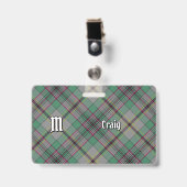 Clan Craig Tartan Badge (Voorkant met clip)