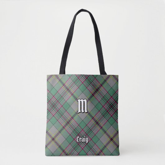 Clan Craig Tartan Canvas tas (Voorkant)
