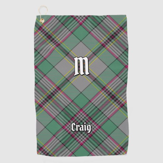 Clan Craig Tartan Golf Towel Golfhanddoek (Voorkant)