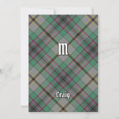 Clan Craig Tartan Kaart (Voorkant)