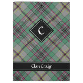 Clan Craig Tartan Klembord (Achterkant)