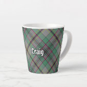 Clan Craig Tartan Latte Mug (Angle droit)