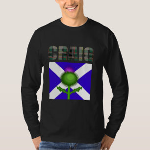Clan Craig Tartan Schotse familienaam Schotland PR T-shirt
