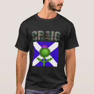 Clan Craig Tartan Schotse familienaam Schotland PR T-shirt