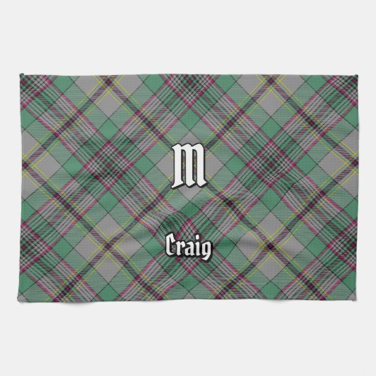 Clan Craig Tartan Serviette de cuisine (Horizontal)