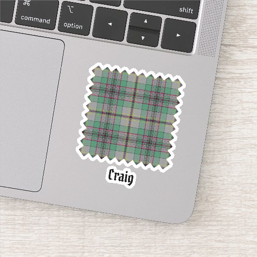 Clan Craig Tartan Sticker (Detail)