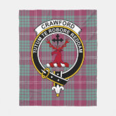 Clan Crawford Ancient Tartan Pset Fleece Deken (Voorkant)