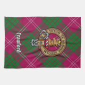 Clan Crawford Crest Kitchen Towel Theedoek (Horizontaal)