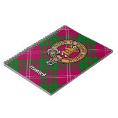 Clan Crawford Crest over Tartan Notitieboek (Linkerzijde)
