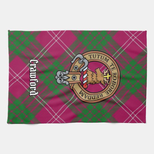 Clan Crawford Crest Serviette de cuisine (Horizontal)