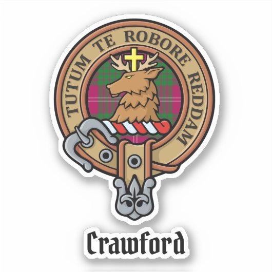Clan Crawford Crest Sticker (Voorkant)