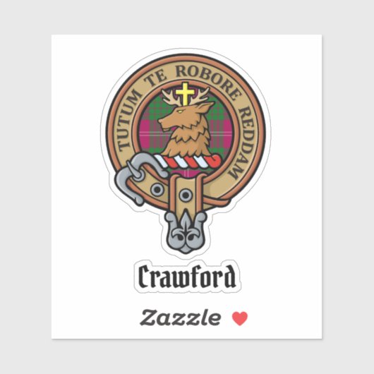 Clan Crawford Crest Sticker (Vel)