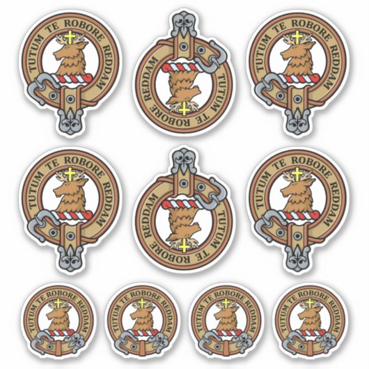 Clan Crawford Crest Sticker Set (Voorkant)
