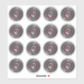 Clan Crawford Crest & Tartan Knot Sticker (Vel)