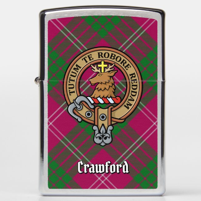 Clan Crawford Crest Zippo Lighter (Voorkant)