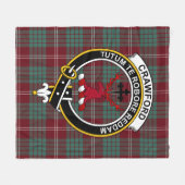 Clan Crawford Modern Tartan Pset Fleece Deken (Voorkant (Horizontaal))